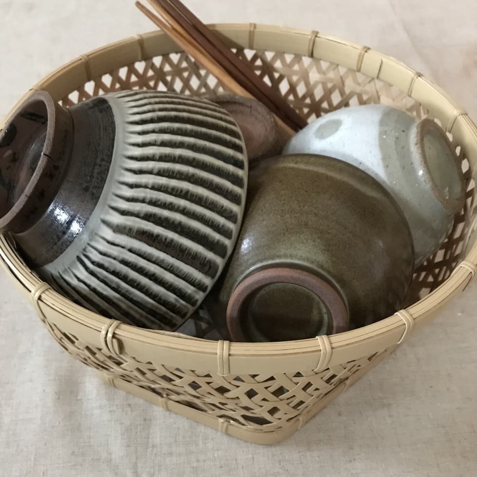 椀かご丸小と茶碗